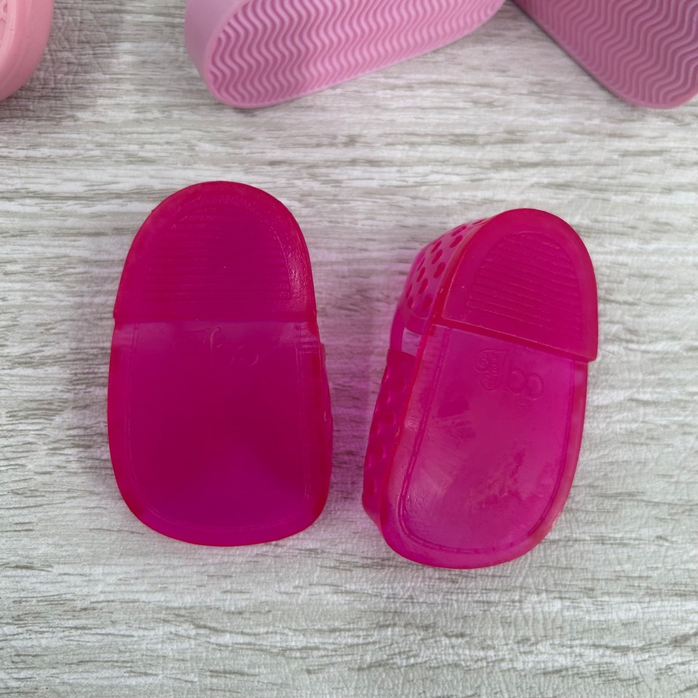 Our Generation Doll Shoes Lot 5 Pairs White Red Pink Blue Sneakers Boots Sandals - Picture 6 of 6